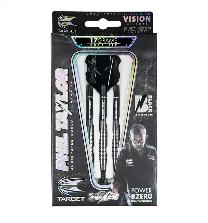 ダーツ TRIPLEIGHT effort Zero Target Darts Phil Taylor Power 8Zero Black Titanium P8Z3 80